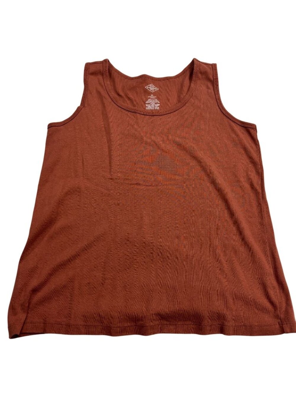 St Johns Bay women XL Brown Essential Cotton Tank Top